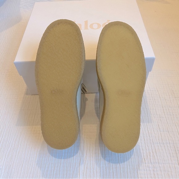 Chloe Jamie Tassel Platform Loafers in Ivory, Size 37 - Picture 2 of 15